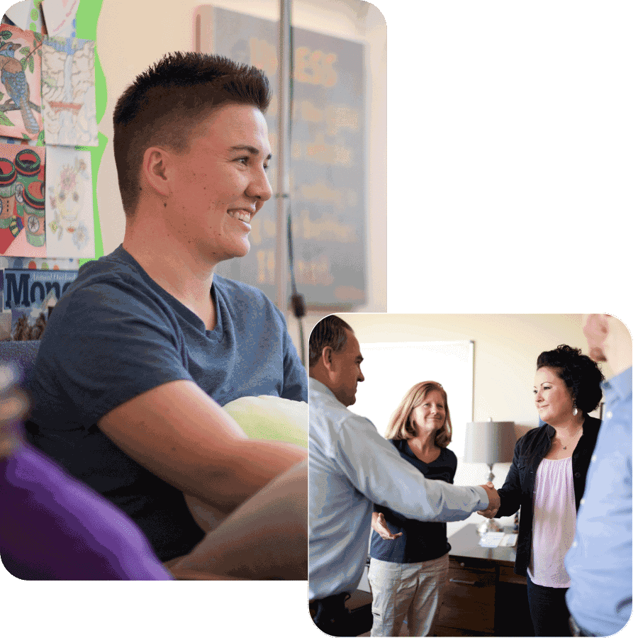 Sandstone Care Collage image with clients