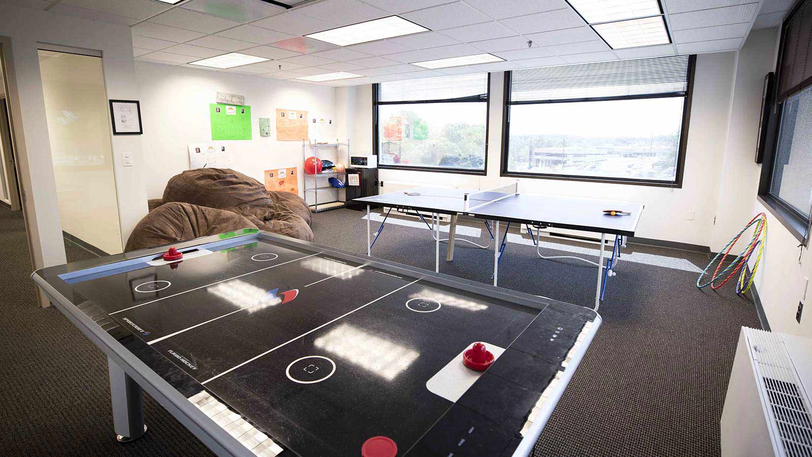 there is a table with a ball and a game on it