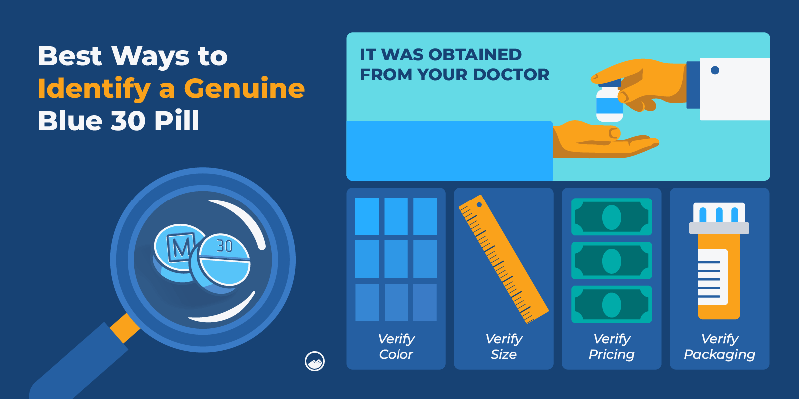 a blue background with a magnifying glass and a magnifying glass with a magni