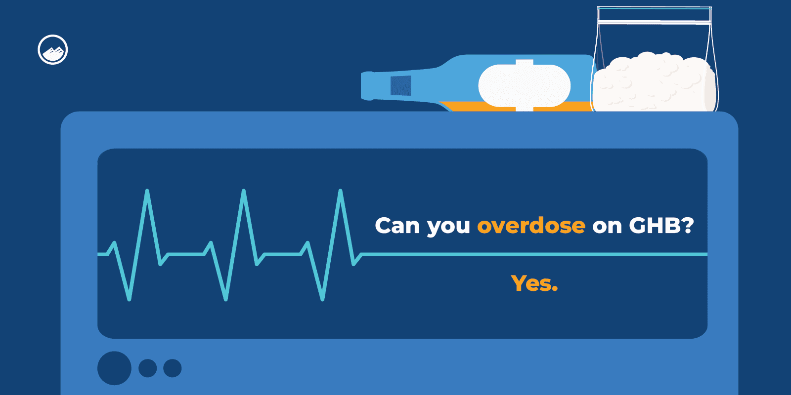 there is a blue screen with a graphic of a bottle of alcohol and a glass of milk