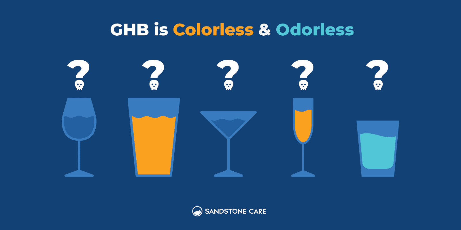 a blue background with a row of glasses and a glass of water