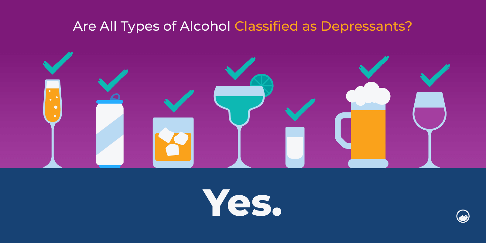 there are all types of alcohol classified as depressants