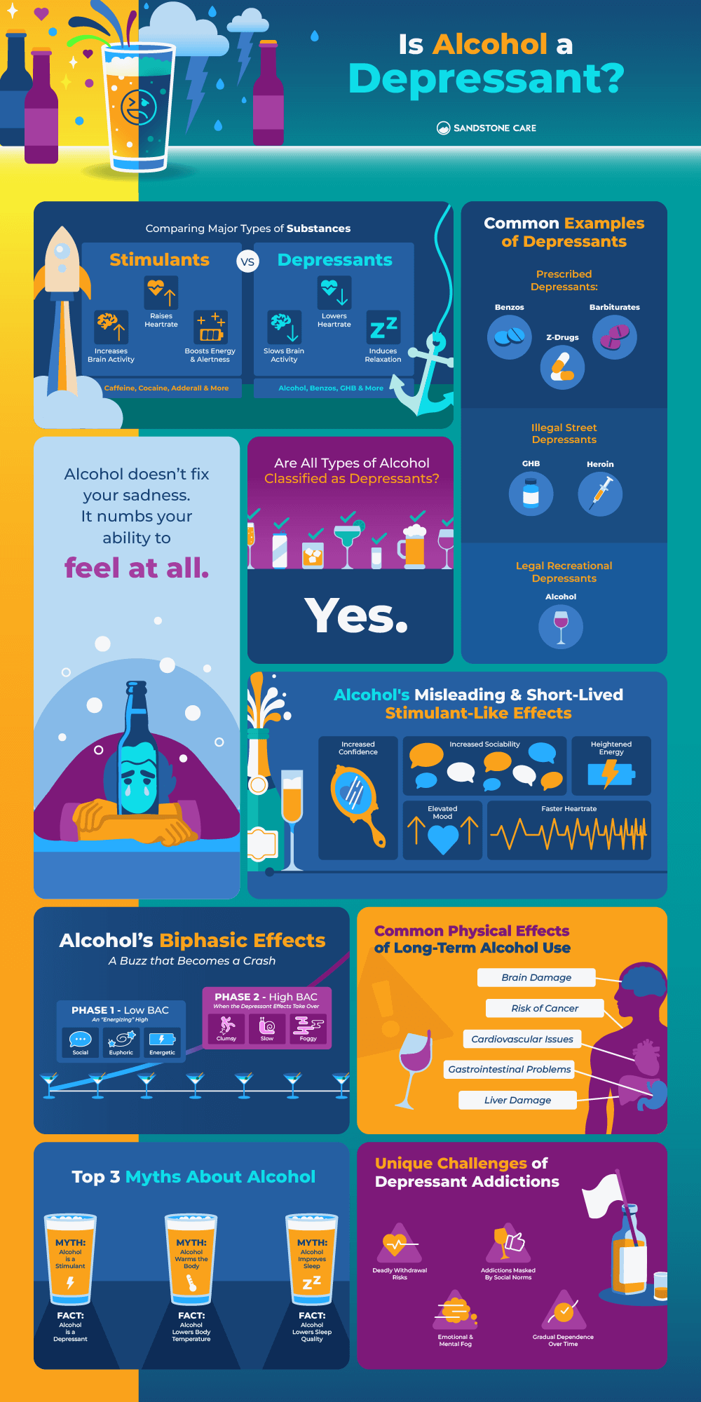 Is Alcohol A Depressant Graphics Infographic