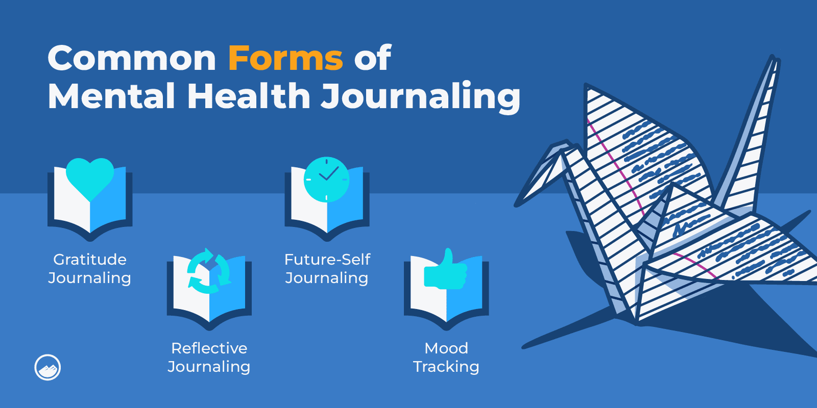 a close up of a paper crane with a blue background