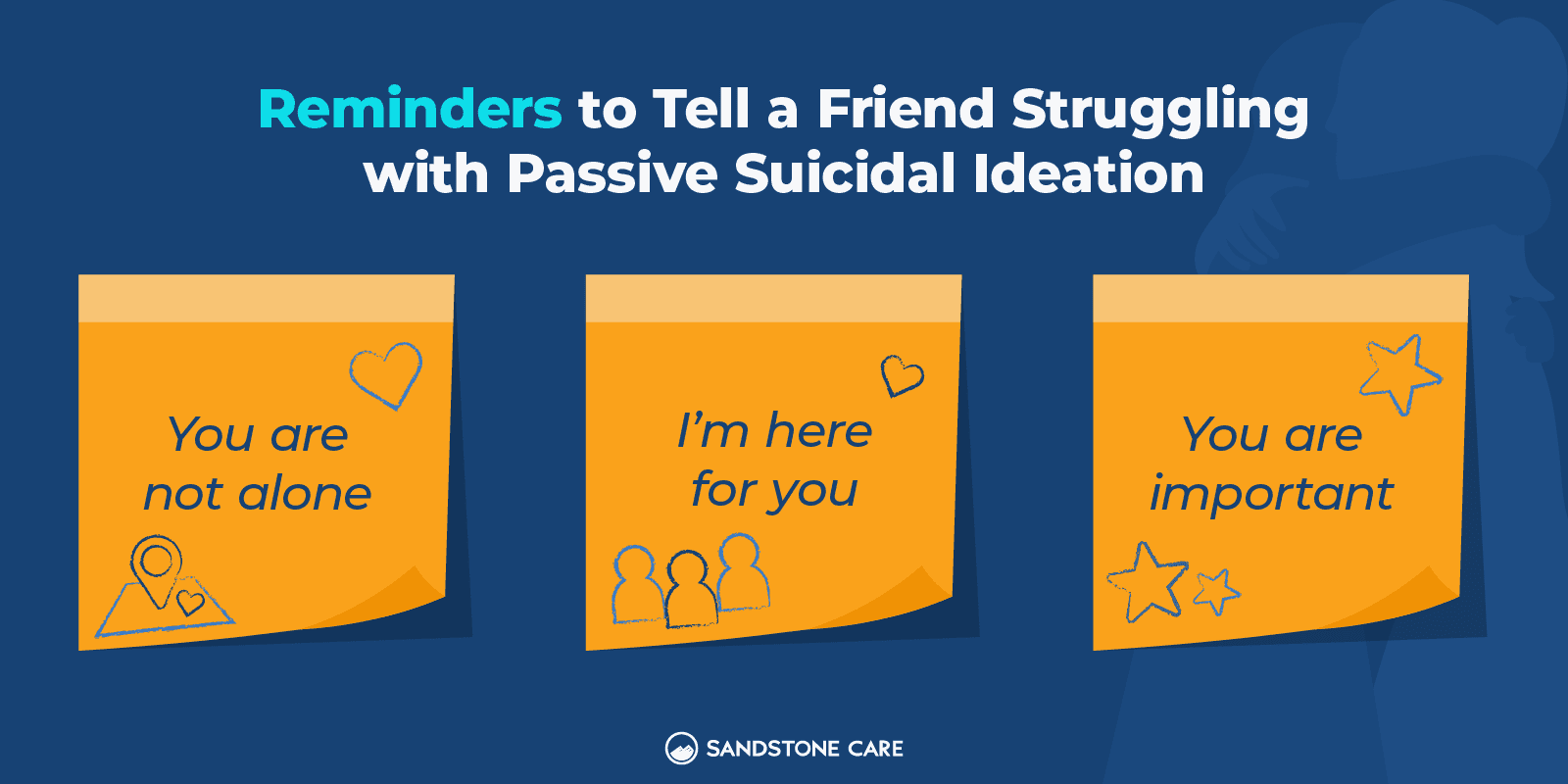 a close up of three sticky notes with the words reminders to tell a find struggling with passive