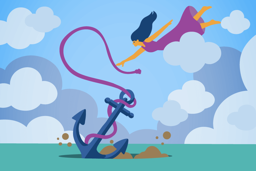 there is a cartoon of a man and a woman diving in the ocean