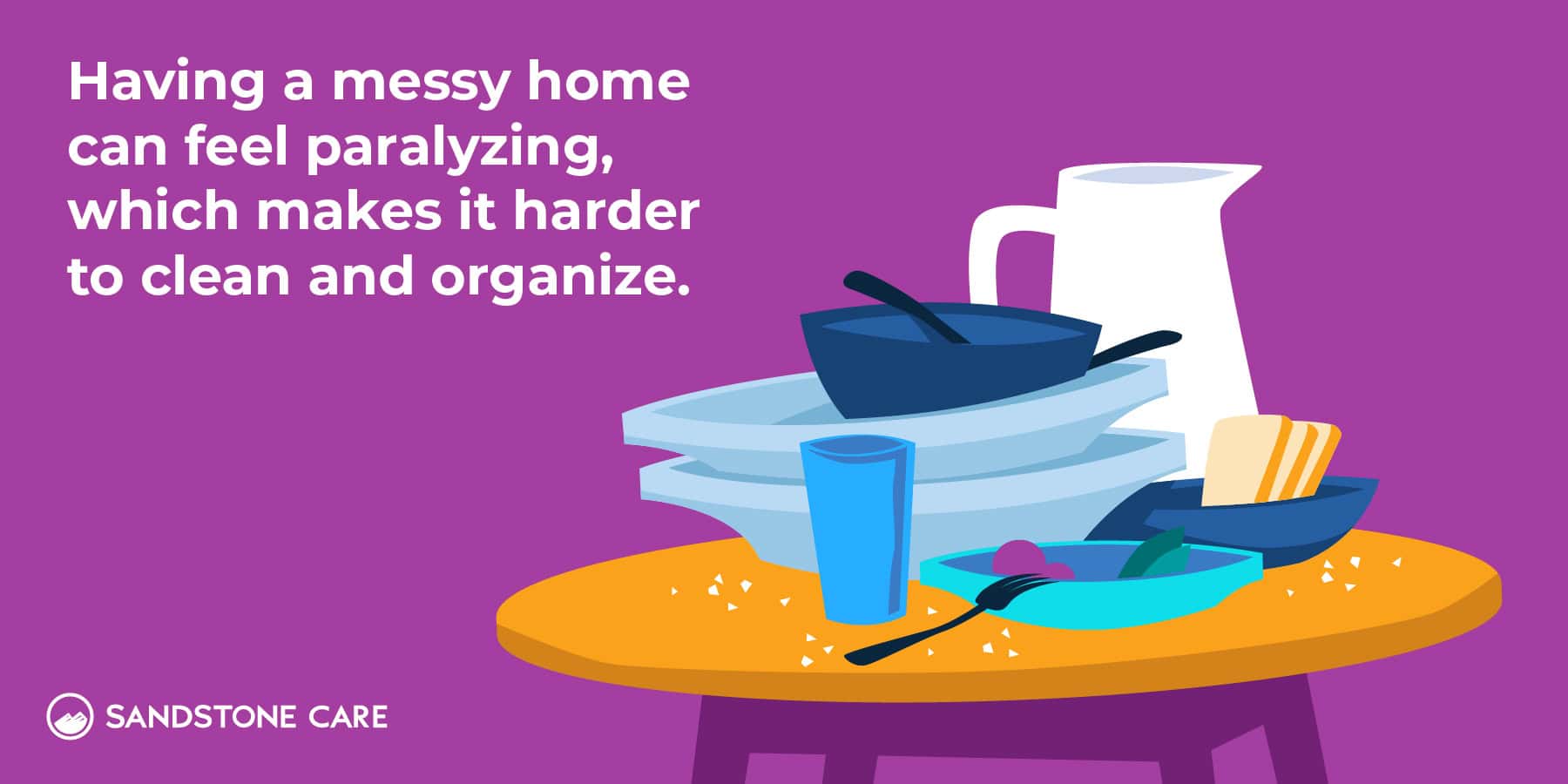 Having a messy home can feel paralyzing, which makes it harder to clean and organize.