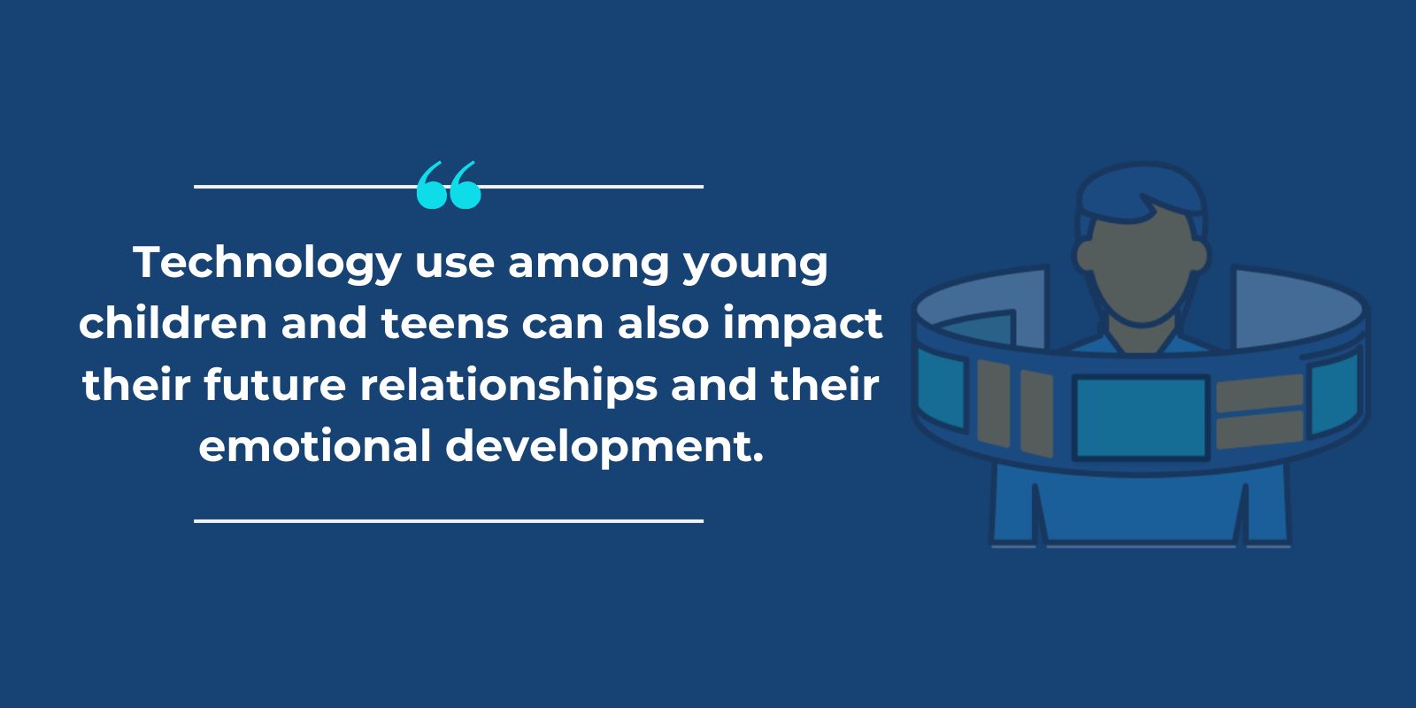 a man sitting at a desk with a laptop and a quote on it