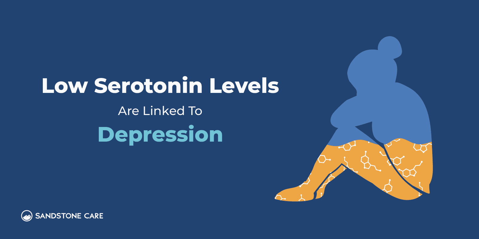 a woman sitting on the ground with her legs crossed and the words low serotin levels are